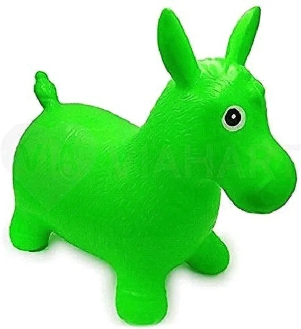 لعبة حصان نطاط مصنوعة من مادة المطاط لون اخضر