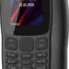 موبايل نوكيا 106 زراير بـشريحتين اسود NOKIA