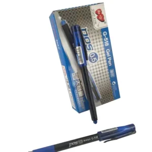قلم جيل بوس G-518 يومى pos علبة 12 قطعة لون اسود