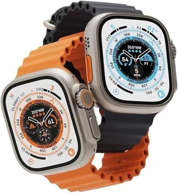 ساعة t800 ultra smart watch لون اسود تدعم شحن لاسلكى