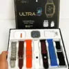 استعراض ساعة DT900 Combo Ultra 2 مع ايربودز وشاحن و7 استراب
