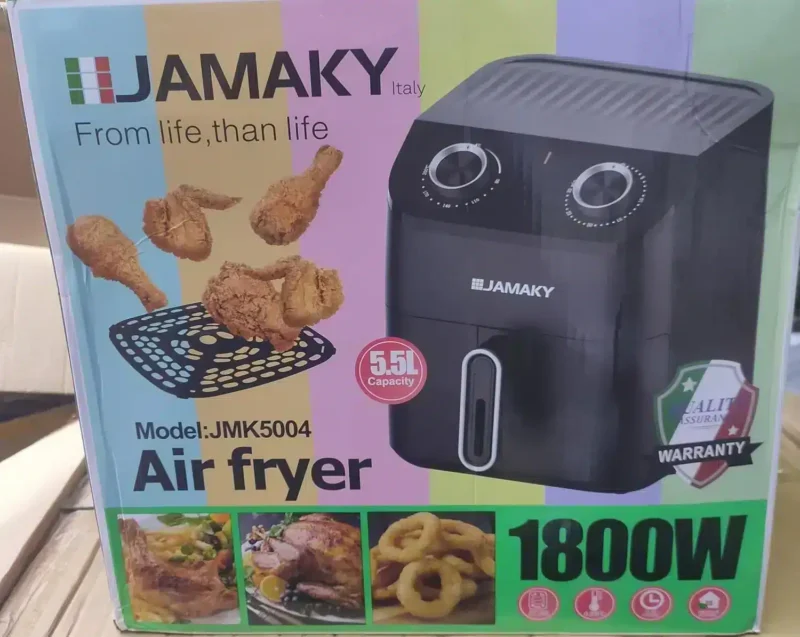 قلاية هوائية جماكي موديل Jamaky jmk5004 بسعة 5.5 لتر 1800وات