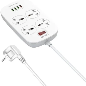 مشترك كهرباء SC4407 سلك 2 متر 4 منافذ 4 USB من لدنيو