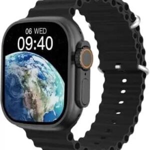 ساعة t800 ultra smart watch لون اسود تدعم شحن لاسلكى