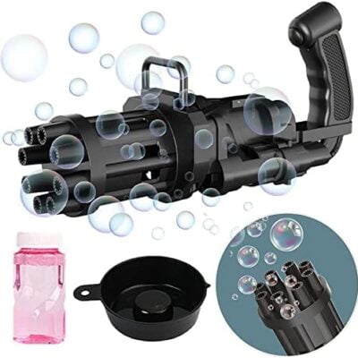 مسدس فقاعات صابون يعمل بالبطاريات لون اسود