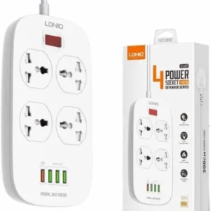 مشترك كهرباء SC4407 سلك 2 متر 4 منافذ 4 USB من لدنيو