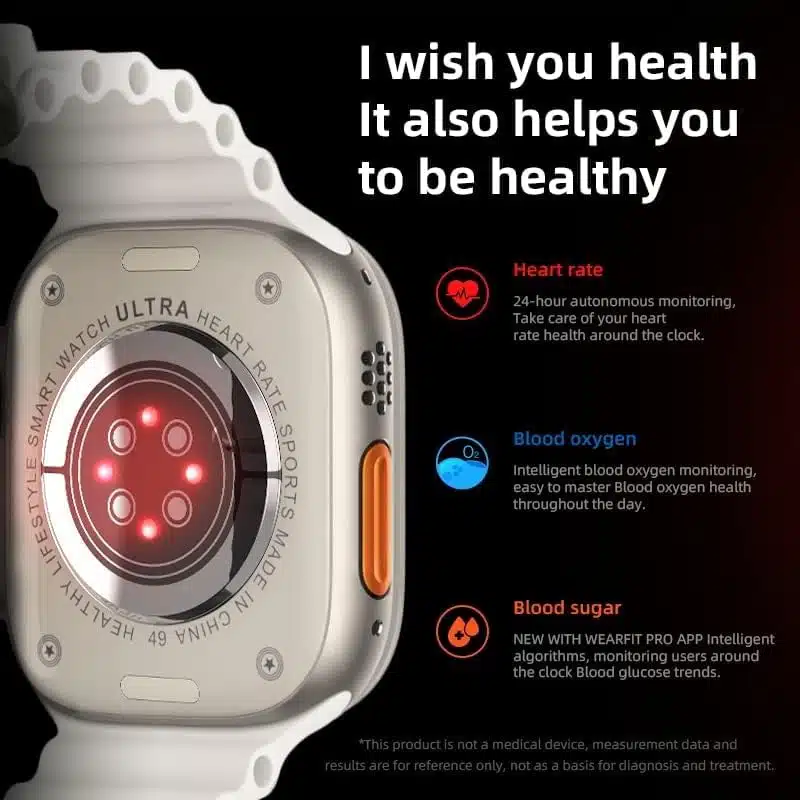 ⁦ساعة hw8 ultra max series 8 الترا ماكس مقاس 49 ملم بلوتوث لإجراء المكالمات⁩ - الصورة ⁦6⁩