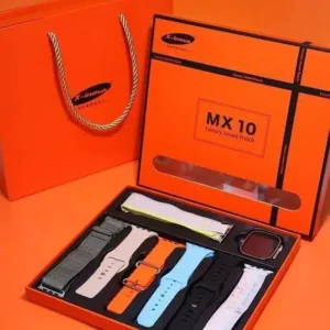 ساعة mx10 ultra بشاشة أموليد مع 7 استراب