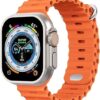 ساعة t800 ultra smart watch لون اسود تدعم شحن لاسلكى
