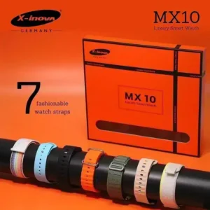 ساعة mx10 ultra بشاشة أموليد مع 7 استراب