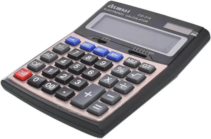 آلة حاسبة 12 رقم CD-216 Atmiai: شاشة lcd كبيرة للمكتب والمحلات