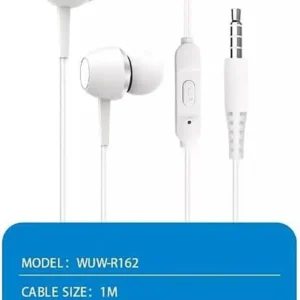 سماعة سلك اصلية Wuw R162 لون ابيض