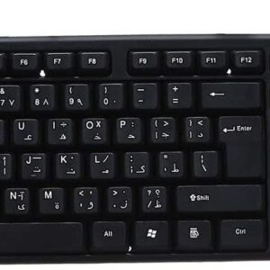 ⁦لوحة مفاتيح فيستا موديل KB-47021 لون اسود انجليزى وعربى⁩ - الصورة ⁦3⁩