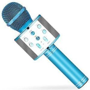 ⁦صب مايك بلوتوث كاريوكي للاطفال لون ازرق يدعم توصيل USB⁩ - الصورة ⁦4⁩