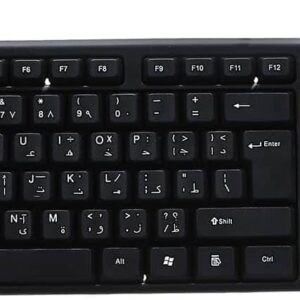 لوحة مفاتيح فيستا موديل KB-47021 لون اسود انجليزى وعربى