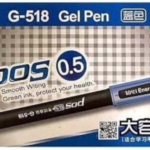 ⁦قلم جيل بوس G-518 يومى pos علبة 12 قطعة لون اسود⁩ - الصورة ⁦5⁩