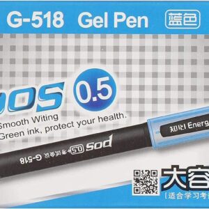 قلم جيل بوس G-518 يومى pos علبة 12 قطعة لون اسود