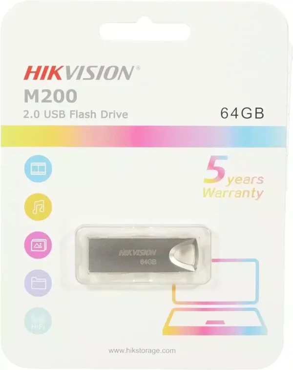 فلاشة هيك فيجن 64 جيجا بايت معدن ‎Hikvision M200-64G