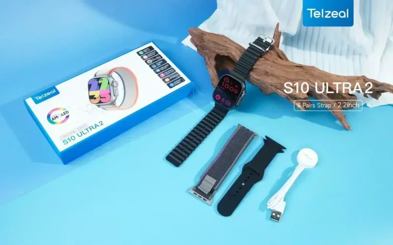 ساعة الترا Telzeal S10 Ultra 2 مع 3 استراب ذاكرة 2 جيجا