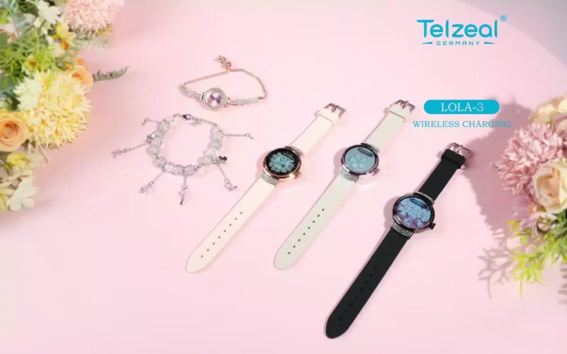 مواصفات ومميزات ساعة سمارت Telzeal LOLA-3 MINI مع 2 إستراب لون وردى