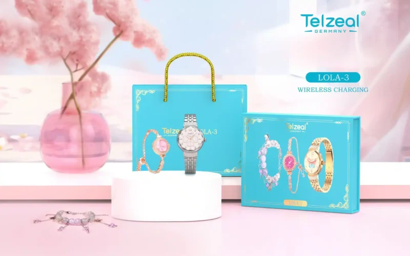 مواصفات ومميزات ساعة سمارت Telzeal LOLA-3 MINI مع 2 إستراب لون وردى