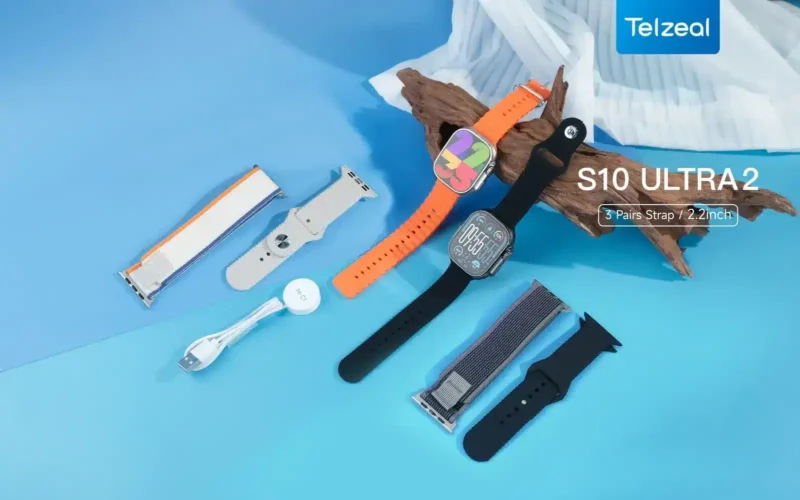 ساعة الترا Telzeal S10 Ultra 2 مع 3 استراب ذاكرة 2 جيجا