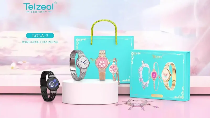 مواصفات ومميزات ساعة سمارت Telzeal LOLA-3 MINI مع 2 إستراب لون وردى