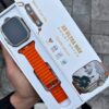 ساعة X8 ultra max لون اورانج بلوتوث