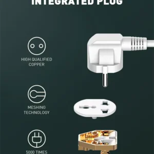 مشترك كهرباء SC4407 سلك 2 متر 4 منافذ 4 USB من لدنيو