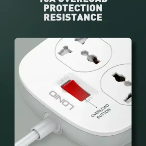 مشترك كهرباء SC4407 سلك 2 متر 4 منافذ 4 USB من لدنيو