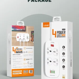 مشترك كهرباء SC4407 سلك 2 متر 4 منافذ 4 USB من لدنيو