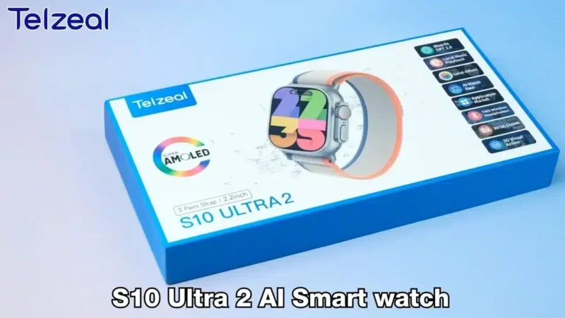 ساعة الترا Telzeal S10 Ultra 2 مع 3 استراب ذاكرة 2 جيجا