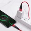 كابل باور بنك تايب سى شحن سريع USB موديل هوكو C X38 مزامنة بيانات الشحن طول 25 سم