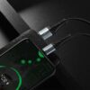 كابل باور بنك تايب سى شحن سريع USB موديل هوكو C X38 مزامنة بيانات الشحن طول 25 سم