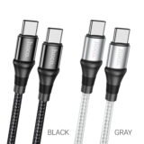 ⁦كابل شحن سريع 100وات من هوكو تايب سى 100W PD Type-C to Type-C X50⁩ - الصورة ⁦3⁩