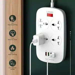 مشترك كهرباء SC4407 سلك 2 متر 4 منافذ 4 USB من لدنيو