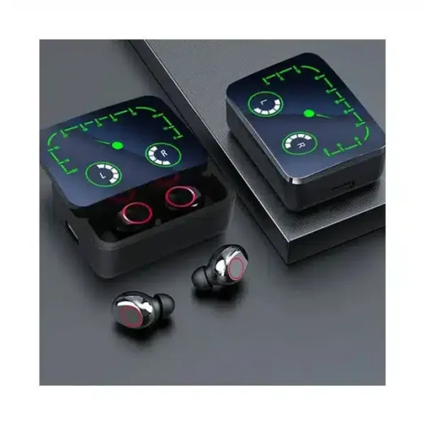 ايربودز سماعة m90 pro earbuds بلوتوث مزوده بباور بنك