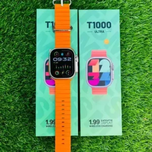 ساعة الترا t1000 ultra بلوتوث مقاس 49ملم لون سلفر