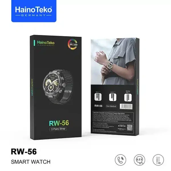 ساعة haino teko rw 56 تدعم اللغة العربية لون اسود