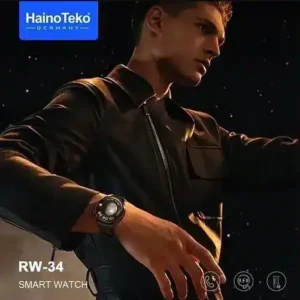 ساعة haino teko rw 34 بلوتوث بمساعد صوتي لون أسود