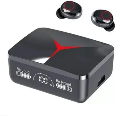 ايربودز سماعة m90 pro earbuds بلوتوث مزوده بباور بنك