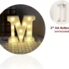 حرف m مضيء بينور LED للحفلات وتزيين ديكور المنزل
