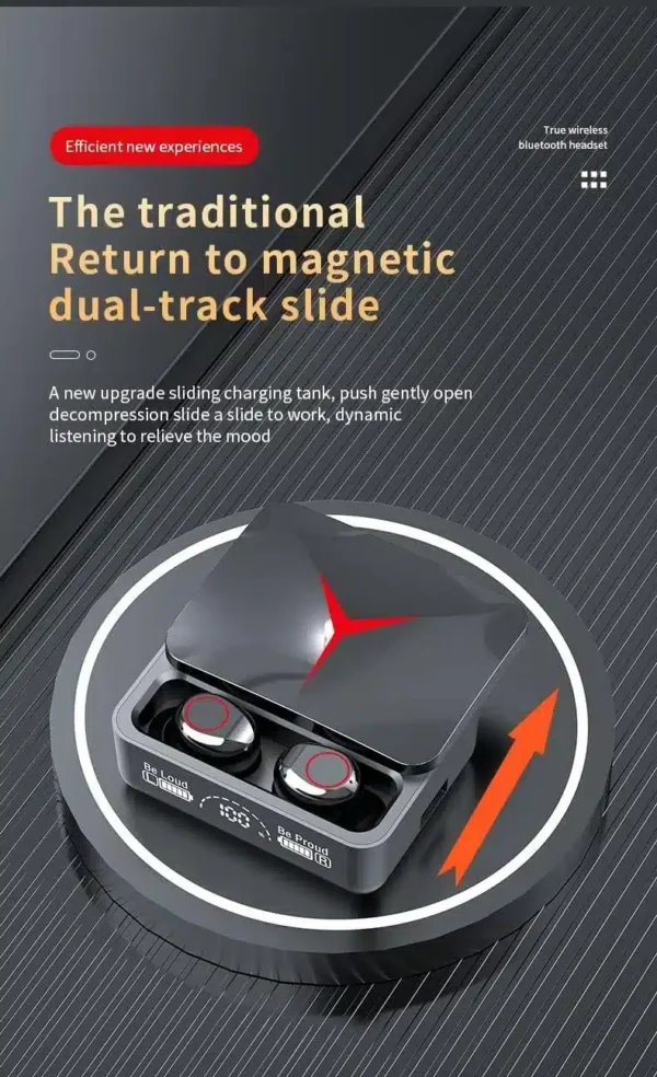 ايربودز سماعة m90 pro earbuds بلوتوث مزوده بباور بنك