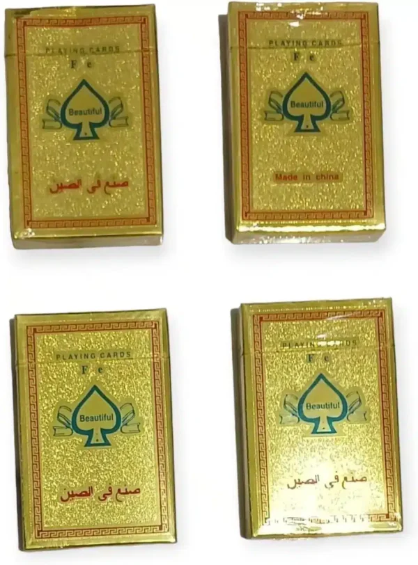 كوتشينة ورق لون ذهبي لعبة الترفيه والمرح