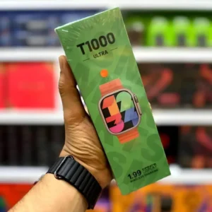 ساعة الترا t1000 ultra بلوتوث مقاس 49ملم لون سلفر