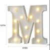 حرف m مضيء بينور LED للحفلات وتزيين ديكور المنزل