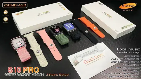 ساعة سمارت s10 pro x-inova سيريس 9 لون روز جولد