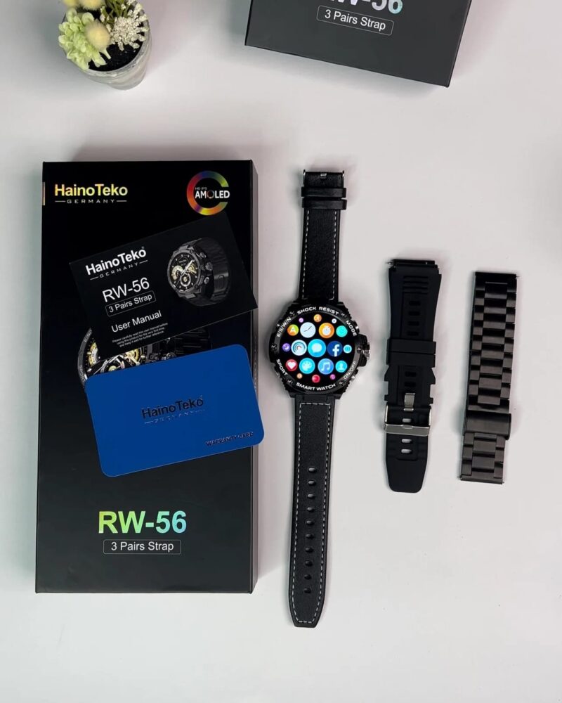 ساعة haino teko rw 56 تدعم اللغة العربية لون اسود