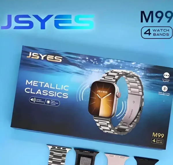 ساعة JSYES M99 Metallic Classic الذكية مع 4 أحزمة