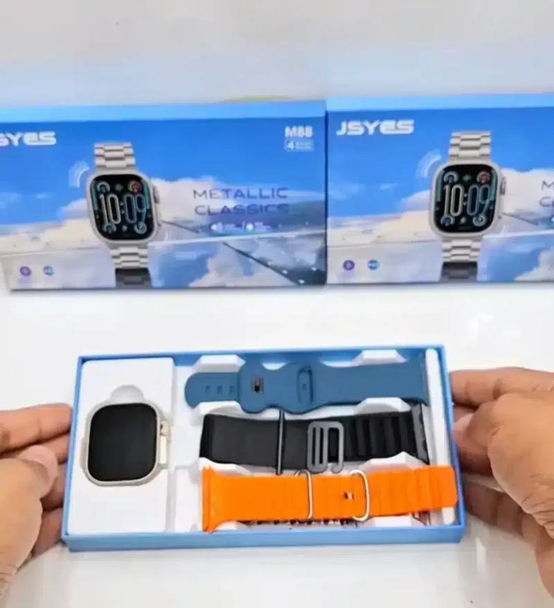 ساعة سمارت JSYES M88 مع 4 إستراب تدعم اللغة العربية